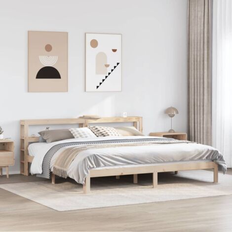 vidaXL Giroletto con Testiera 200x200 cm in Legno Massello di Pino