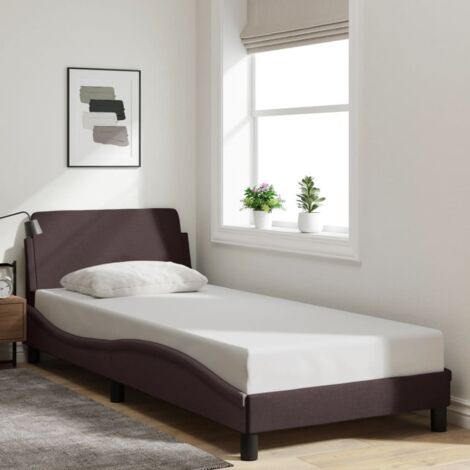 vidaXL Giroletto Dover Marrone Scuro 80x200 cm Tessuto