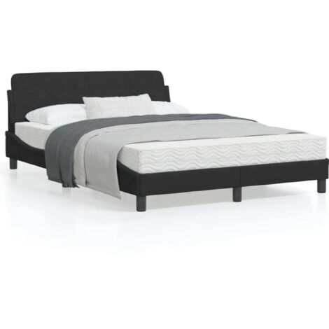 vidaXL Giroletto Dover Nero 120x200 cm Velluto