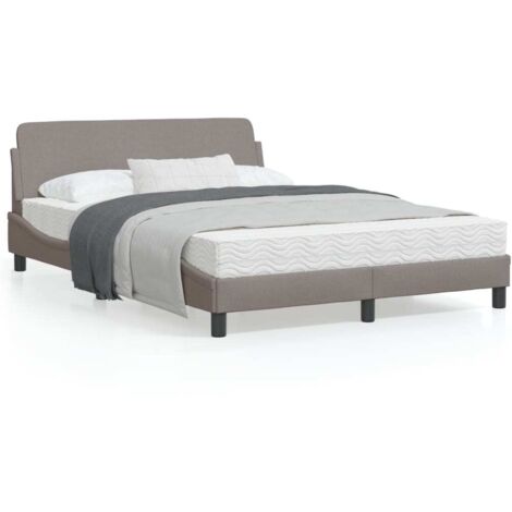 vidaXL Giroletto Dover Tortora 120x200 cm Tessuto