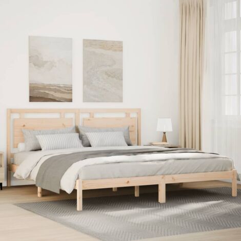 vidaXL Giroletto Extra Lungo senza Materasso 180x210 cm Legno Massello