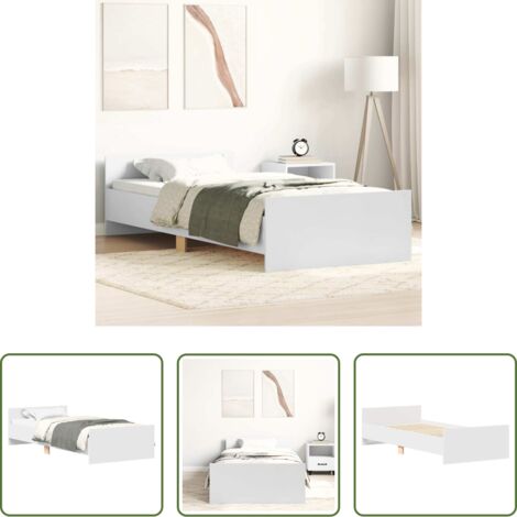 vidaXL Giroletto in compensato -  Giroletto Bianco 90x190 cm in Legno Multistrato