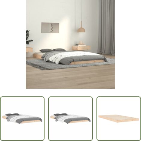 vidaXL Giroletto in legno -  Giroletto senza Materasso 100x200 cm in Legno Massello di Pino