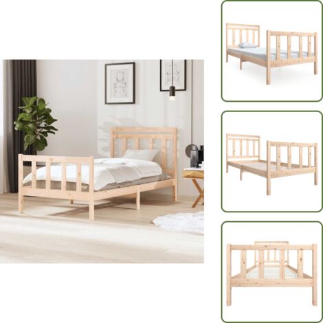 vidaXL Giroletto in Legno Massello 100x200 cm