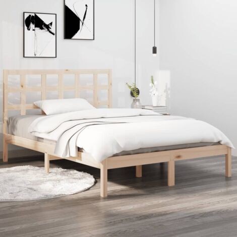 vidaXL Giroletto in Legno Massello 135x190 cm Double