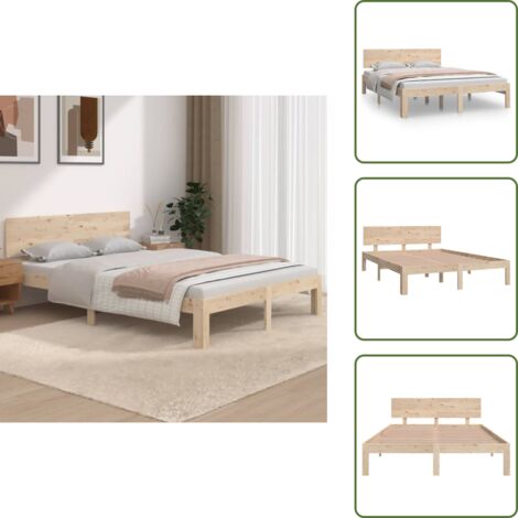 vidaXL Giroletto in Legno Massello 135x190 cm Double