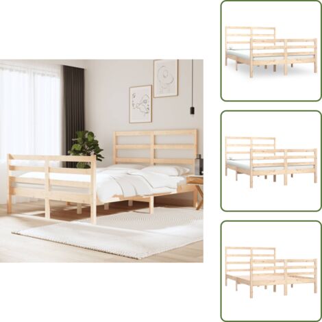 vidaXL Giroletto in Legno Massello 135x190 cm Small Double