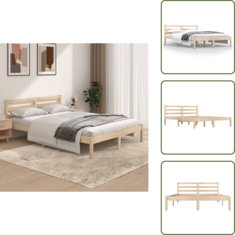 vidaXL Giroletto in Legno Massello 135x190 cm Small Double