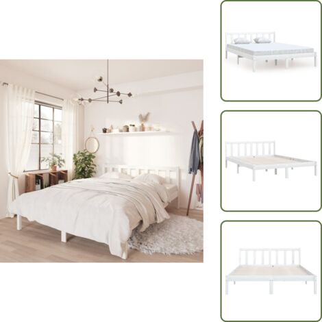 vidaXL Giroletto in Legno Massello 135x190 cm Small Double