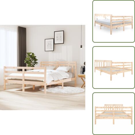vidaXL Giroletto in Legno Massello 140x190 cm