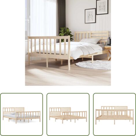 vidaXL Giroletto in Legno Massello 140x190 cm