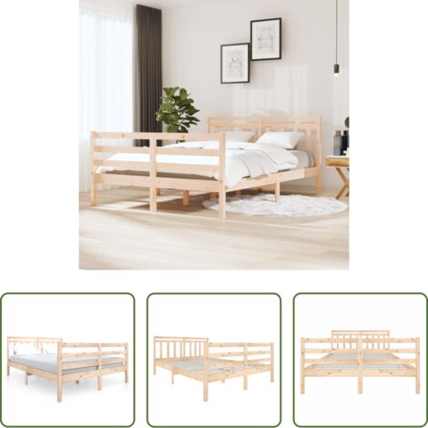 vidaXL Giroletto in Legno Massello 140x190 cm