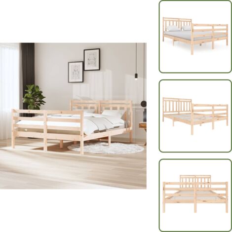 vidaXL Giroletto in Legno Massello 140x200 cm
