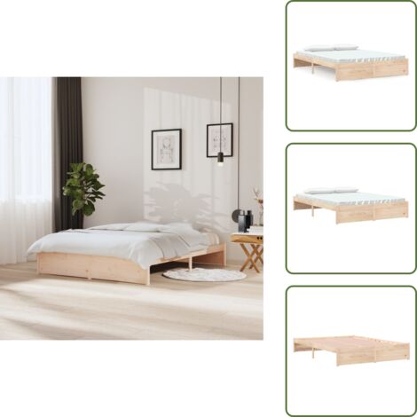 vidaXL Giroletto in Legno Massello 150x200 cm King Size