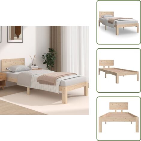 vidaXL Giroletto in Legno Massello 75x190 cm Small Single