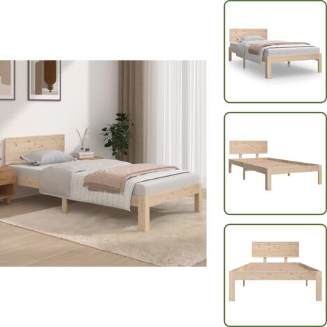 vidaXL Giroletto in Legno Massello 90x190 cm Single