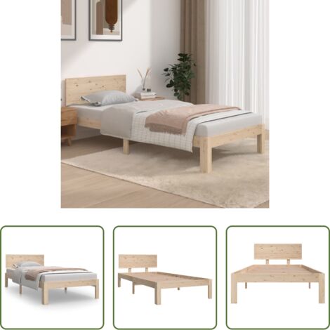 vidaXL Giroletto in Legno Massello 90x190 cm Single