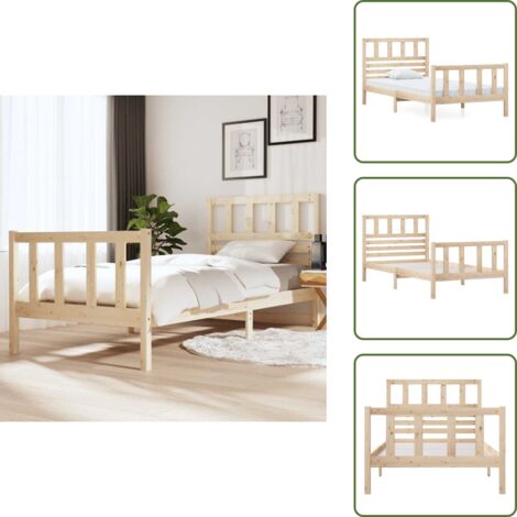 vidaXL Giroletto in Legno Massello 90x200 cm
