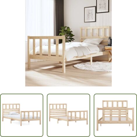 vidaXL Giroletto in Legno Massello 90x200 cm