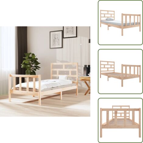 vidaXL Giroletto in Legno Massello di Pino 100x200 cm