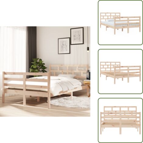 vidaXL Giroletto in Legno Massello di Pino 120x200 cm