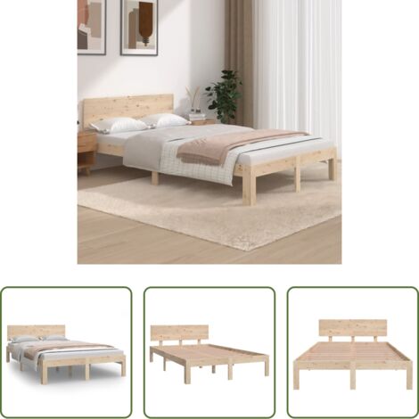vidaXL Giroletto in Legno Massello di Pino 120x200 cm