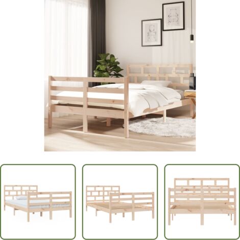 vidaXL Giroletto in Legno Massello di Pino 120x200 cm
