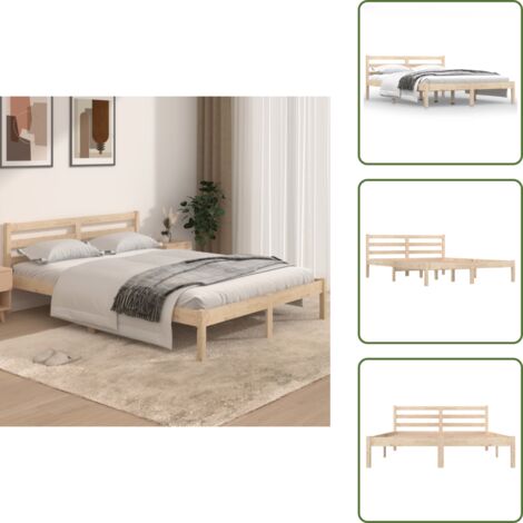 vidaXL Giroletto in Legno Massello di Pino 140x190 cm