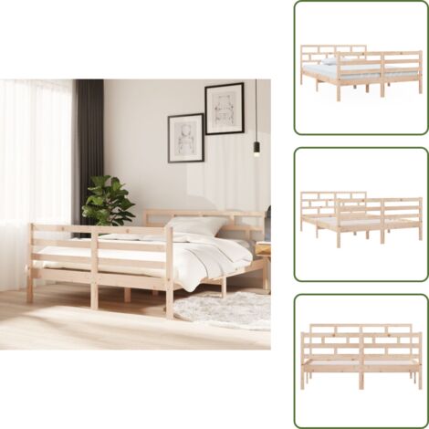 vidaXL Giroletto in Legno Massello di Pino 140x190 cm