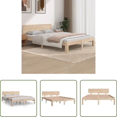 vidaXL Giroletto in Legno Massello di Pino 140x190 cm