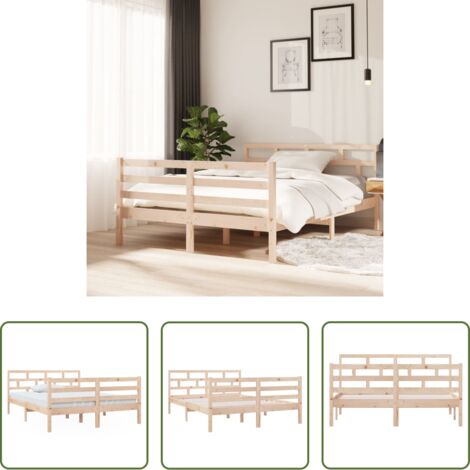 vidaXL Giroletto in Legno Massello di Pino 140x190 cm
