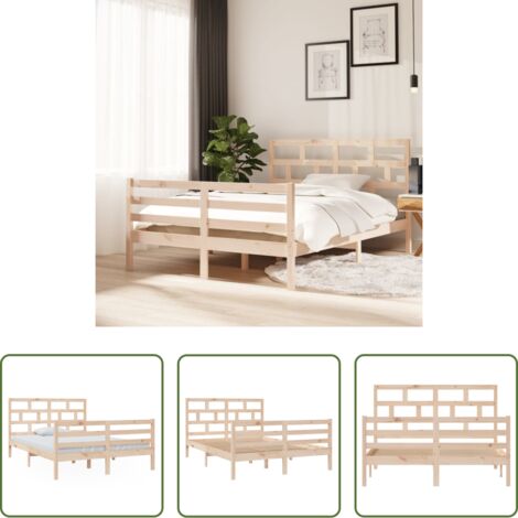 vidaXL Giroletto in Legno Massello di Pino 140x200 cm