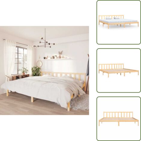 vidaXL Giroletto in Legno Massello di Pino 200x200 cm