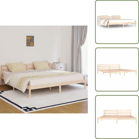 vidaXL Giroletto in Legno Massello di Pino 200x200 cm