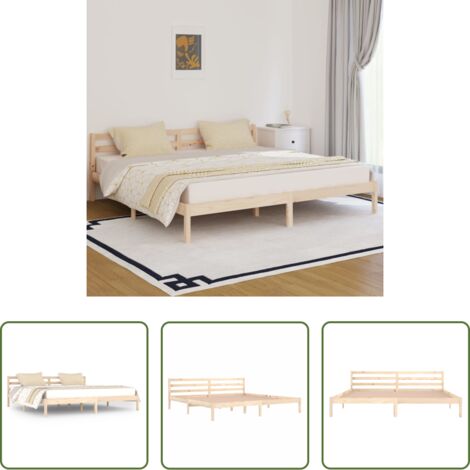 vidaXL Giroletto in Legno Massello di Pino 200x200 cm