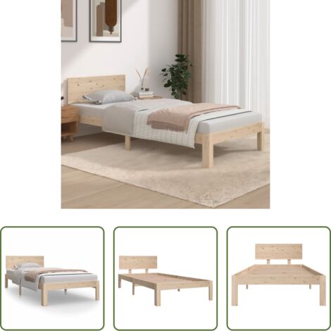 vidaXL Giroletto in Legno Massello di Pino 90x200 cm