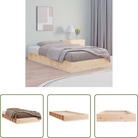 vidaXL Giroletto in pino - Giroletto 100x200 cm in Legno Massello