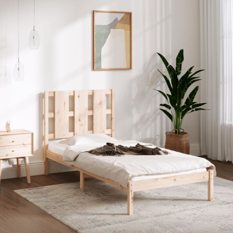 Letto adulto, Giroletto, Letto singolo in Legno Massello di Pino 90x200 cm Vidaxl