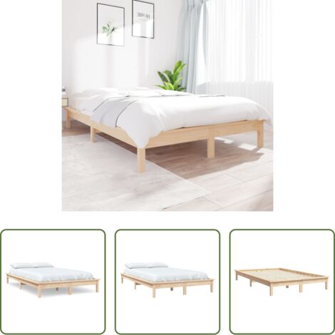 vidaXL Giroletto moderno -  Giroletto 120x200 cm in Legno Massello di Pino