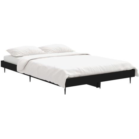 vidaXL Giroletto Nero 120x190 cm in Legno Multistrato