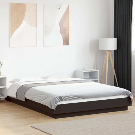 vidaXL Giroletto Nero 120x200 cm in Legno Multistrato