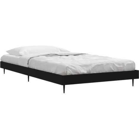 vidaXL Giroletto Nero 90x190 cm in Legno Multistrato