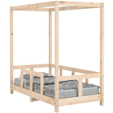 vidaXL Giroletto per Bambini 70x140 cm in Legno Massello di Pino