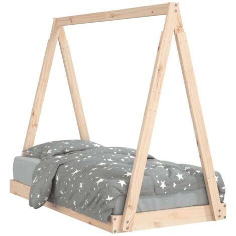 vidaXL Giroletto per Bambini 70x140 cm in Legno Massello di Pino