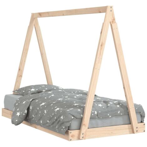 vidaXL Giroletto per Bambini 80x160 cm in Legno Massello di Pino