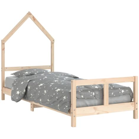 vidaXL Giroletto per Bambini 80x200 cm in Legno Massello di Pino
