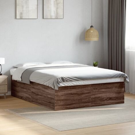 vidaXL Giroletto Rovere Marrone 150x200 cm in Legno Multistrato
