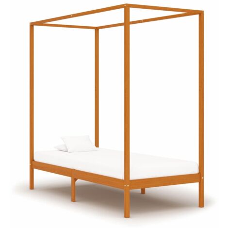 vidaXL Giroletto senza Materaso Ambrato in Legno di Pino 100x200cm