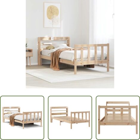 vidaXL Giroletto senza Materasso 100x200 cm in Legno Massello di Pino