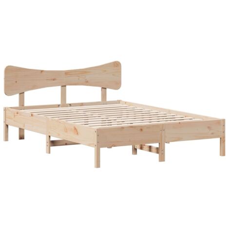 vidaXL Giroletto senza Materasso 120x190 cm in Legno Massello di Pino